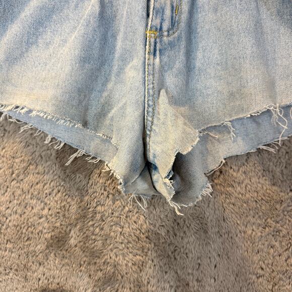 Vintage Palmetto' Jeans Wear Denim Shorts Pleated Raw Hem 11 - Picture 7 of 13